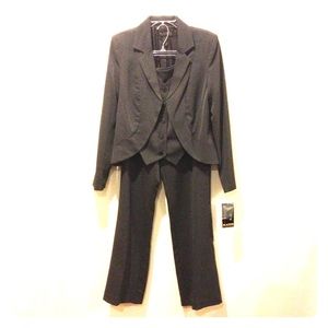 COPY - 2 PIECE SUIT - charcoal gray pinstripe.